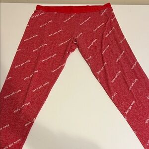 PINK Victoria's Secret Red Pajama Pants